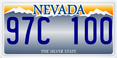 NV license plate 97C100