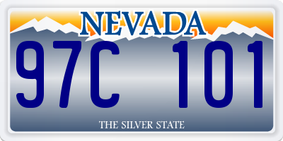 NV license plate 97C101