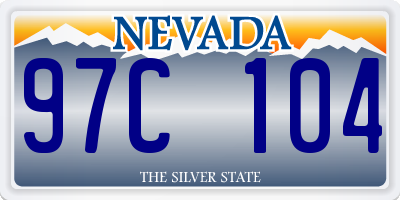 NV license plate 97C104