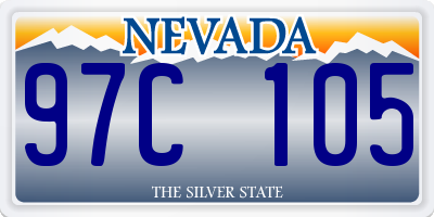 NV license plate 97C105