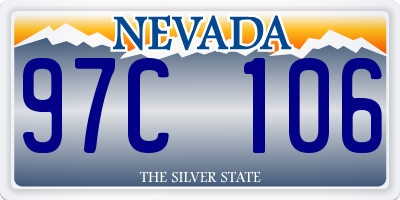NV license plate 97C106