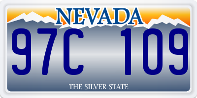 NV license plate 97C109