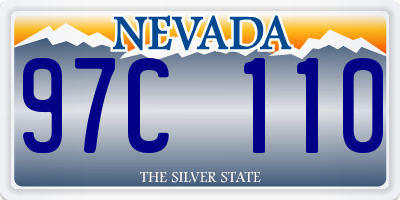 NV license plate 97C110