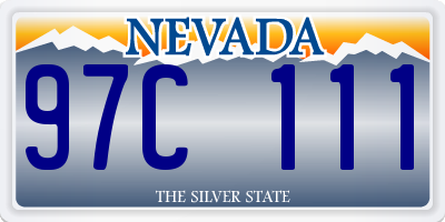 NV license plate 97C111