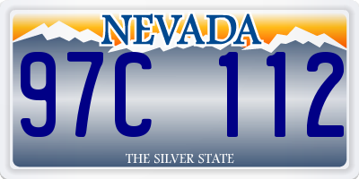 NV license plate 97C112