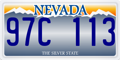 NV license plate 97C113