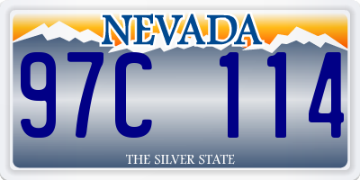 NV license plate 97C114