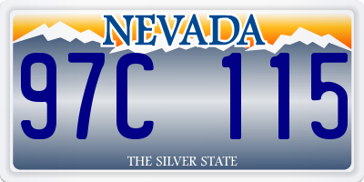 NV license plate 97C115