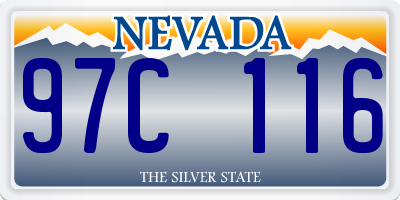 NV license plate 97C116