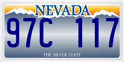 NV license plate 97C117