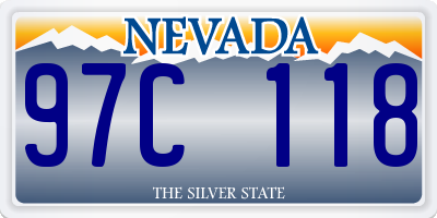 NV license plate 97C118