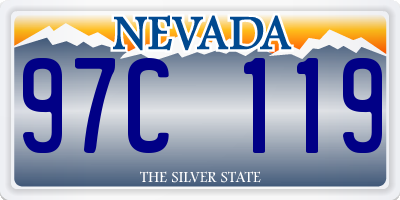 NV license plate 97C119
