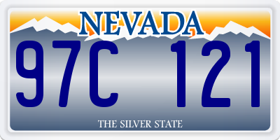 NV license plate 97C121