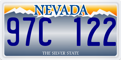 NV license plate 97C122