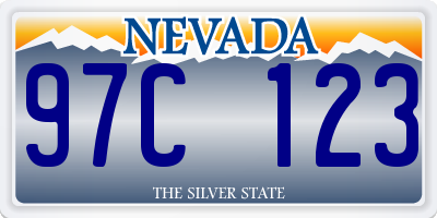 NV license plate 97C123