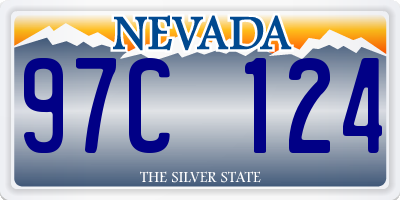 NV license plate 97C124