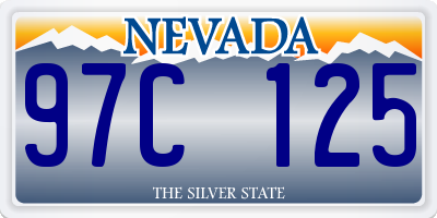 NV license plate 97C125