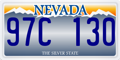 NV license plate 97C130