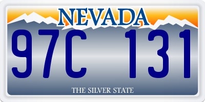 NV license plate 97C131