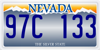 NV license plate 97C133