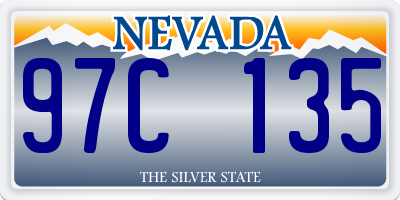 NV license plate 97C135
