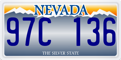 NV license plate 97C136