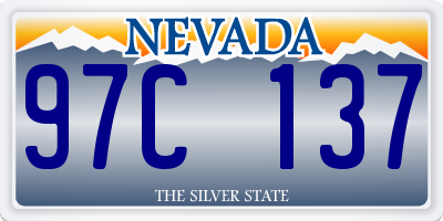 NV license plate 97C137