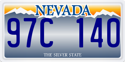NV license plate 97C140