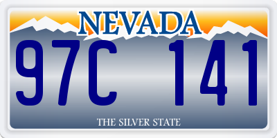 NV license plate 97C141