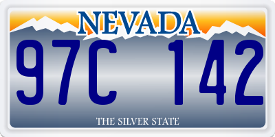 NV license plate 97C142