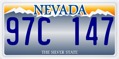 NV license plate 97C147