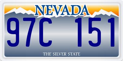 NV license plate 97C151