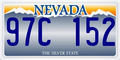 NV license plate 97C152