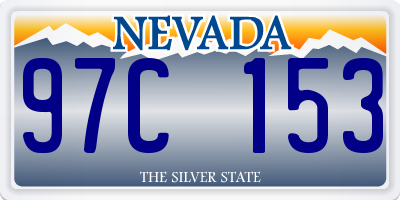 NV license plate 97C153