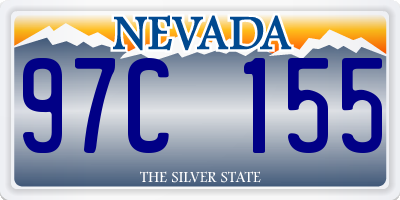 NV license plate 97C155