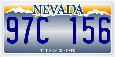 NV license plate 97C156