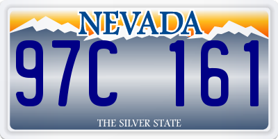 NV license plate 97C161