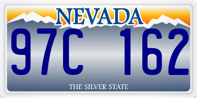 NV license plate 97C162