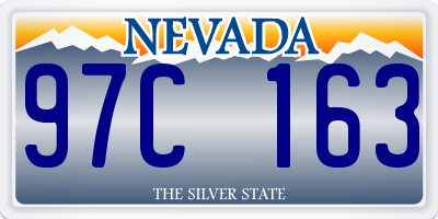 NV license plate 97C163
