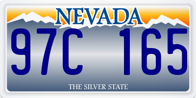 NV license plate 97C165