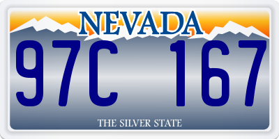 NV license plate 97C167