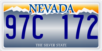 NV license plate 97C172