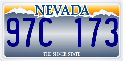 NV license plate 97C173