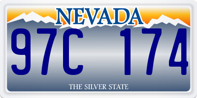 NV license plate 97C174