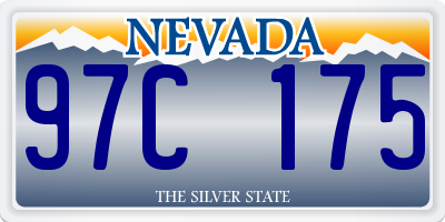 NV license plate 97C175