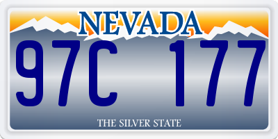 NV license plate 97C177