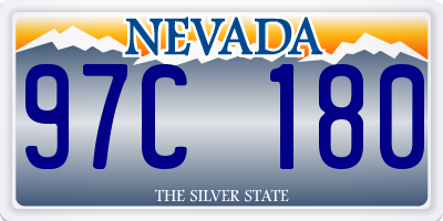 NV license plate 97C180
