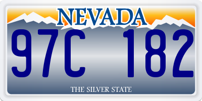 NV license plate 97C182