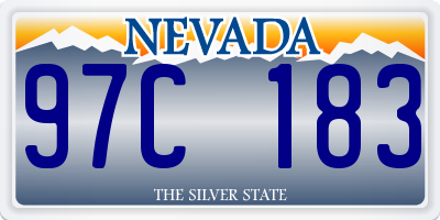 NV license plate 97C183