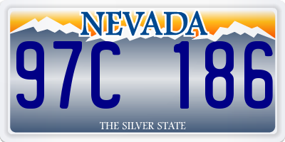 NV license plate 97C186